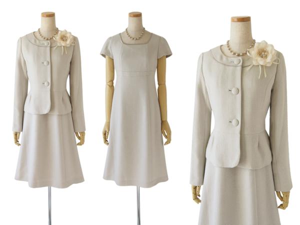 11号 華ある素材感 美しい格子柄 入学式 ワンピーススーツ#2M072