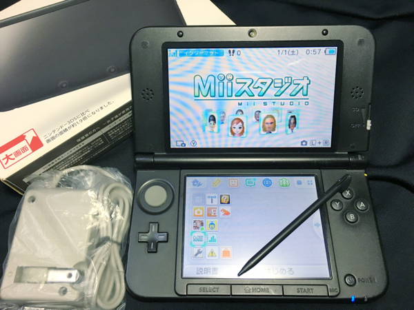 3DSLL本体 ブラック ACアダプタセット☆