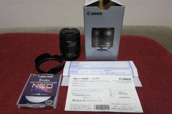 美品 ）CANON EF-M11-22mm F4-5.6 IS STMフード☆送料込☆ 家電、AV