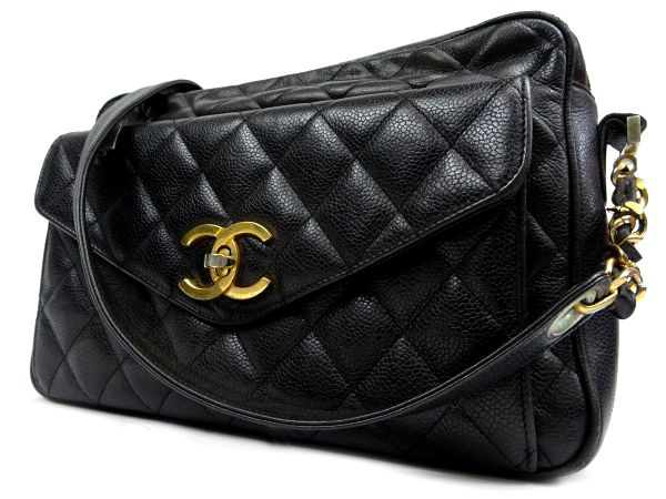 【CHANELシャネル】キャビアスキン★ショルダーバッグ★ブラック