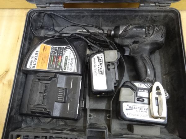 日立工機 インパクトドライバ WH14DBAL2 バッテリー2 充電機 黒