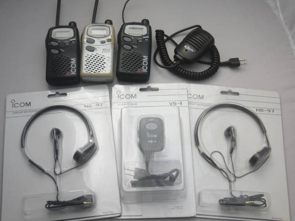 ICOM 特定小電力トランシーバー IC-4008 咽喉マイク 他セット ICOM特定