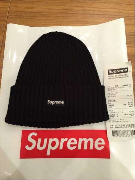 16ss supreme シュプリーム over dyed beanie ビーニー 黒
