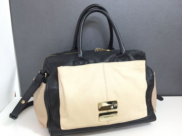SEE BY CHLOE クロエ レザーバッグ ブラック×ベージュ☆fah