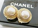 シャネル イヤリング CHANEL ヴィンテージ パール フェイクパール ココ 