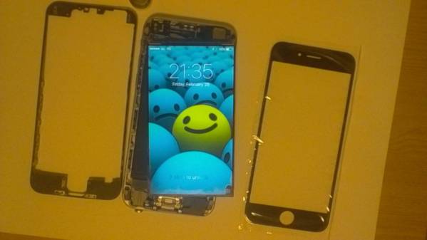 Ｉｐｈｏｎｅ６ ガラス割れ修理部品セット 純正液晶及びガラス