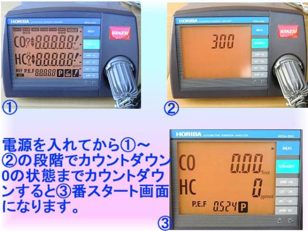 HORIBA MEXA 324L 自動車 排気 ガステスター CO HC 測定器 認定工場 