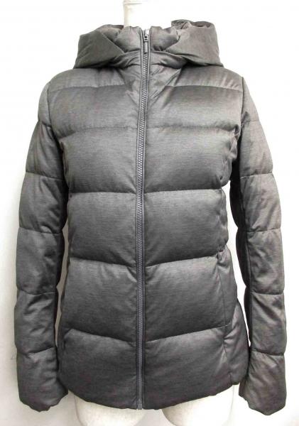 ユニクロ UNIQLO フーディー ショート ダウンコート S グレー