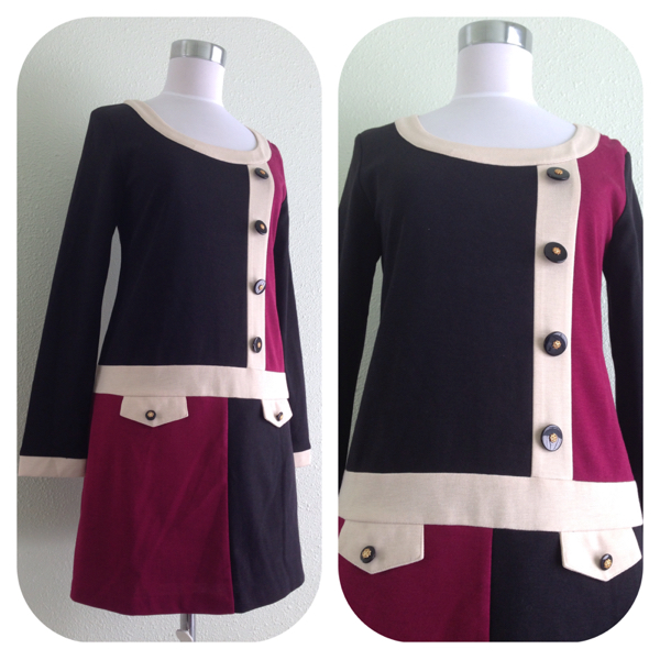 60's風モンドリアンレトロモッズワンピ60年代PUNK50'sロカビリー