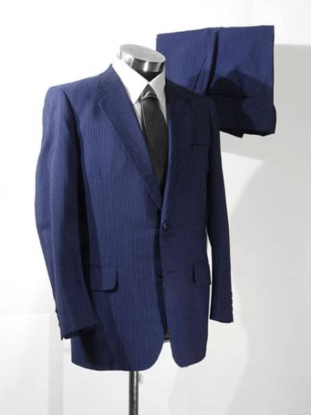 SKDP25◆クラシック/上質シングルメンズスーツ/紺◆BB5体程度/IG