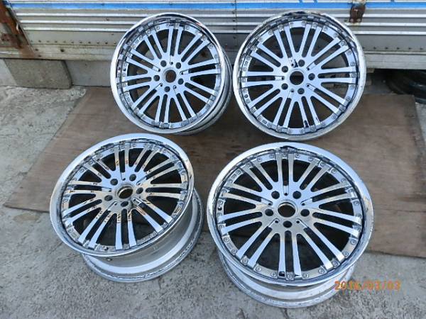 WORK メッキ 19×8.5J PCD120 4本