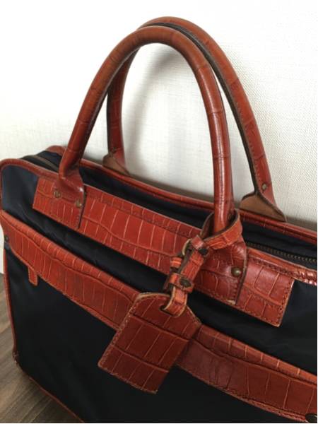 美品 フェリージ ブリーフ ビームス別注 クロコ型押し