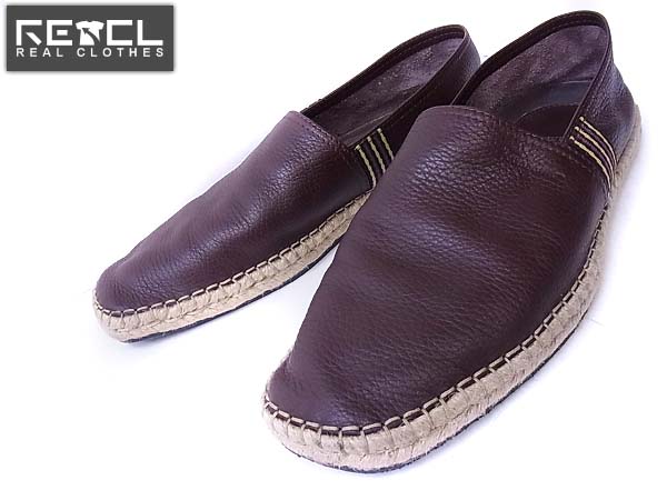 Ferragamo/フェラガモ レザースリッポン ブラウン/26.0