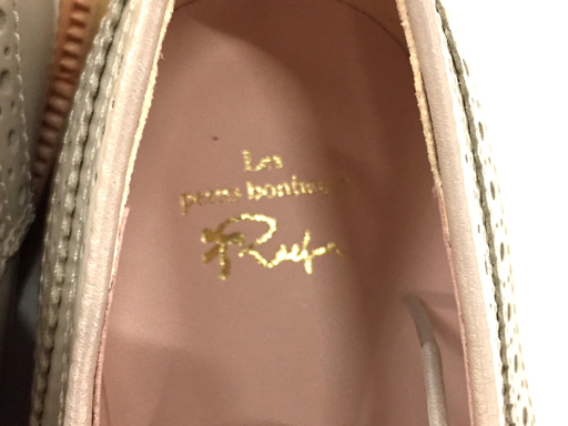 メゾンドリーファー レースアップシューズ 女性 38 ベージュ系