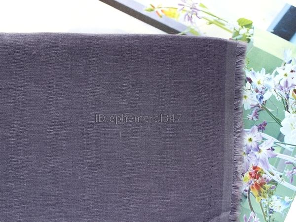 2m C&S 天使のリネン すみれグレー 麻生地 CHECK&STRIPE