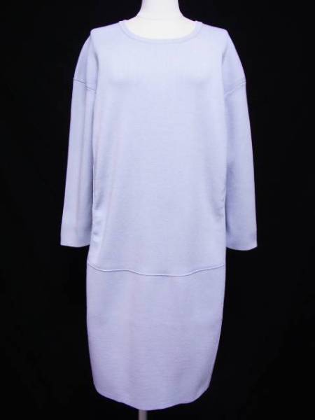 OP1786●新品タグ付！23区パステルブルーワンピース38サイズ