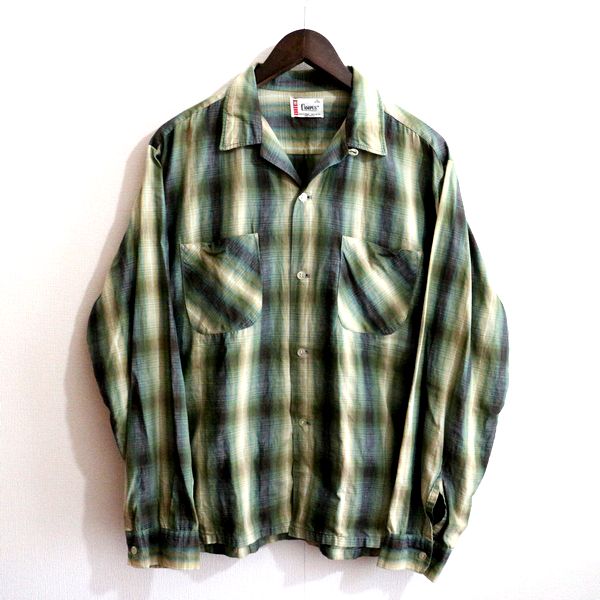 CAMPUS 60s 50s オンブレ 50s～ Ombre Shadow Plaid Rayon Flannel 