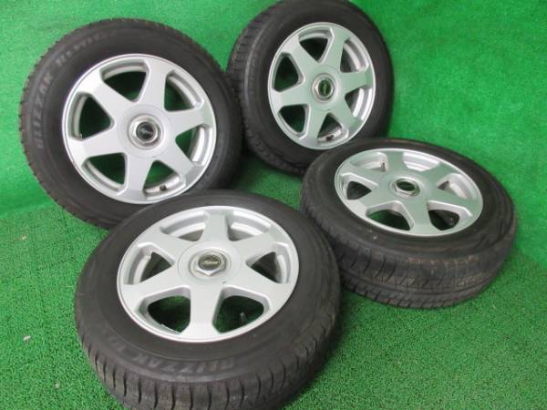 BS TOPRUN 15×6.5J +38 5穴マルチ タイヤ付 4本セット 中古