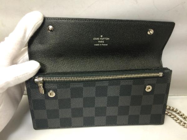 ダミエ グラフィット チェーン 長財布の通販 キングラムfms ヴィトン