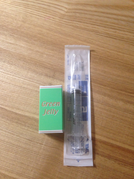 即決☆グリーンゼリー 新品未使用 シリンジ付き