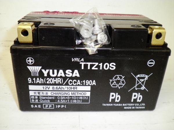 YUASAユアサTTZ10S互換YTZ10S FTZ10SマグザムCB400SF VTEC充電済