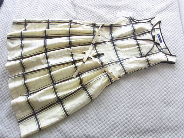 新品エムズグレイシー完売リボン付柄ふんわりワンピース40/28