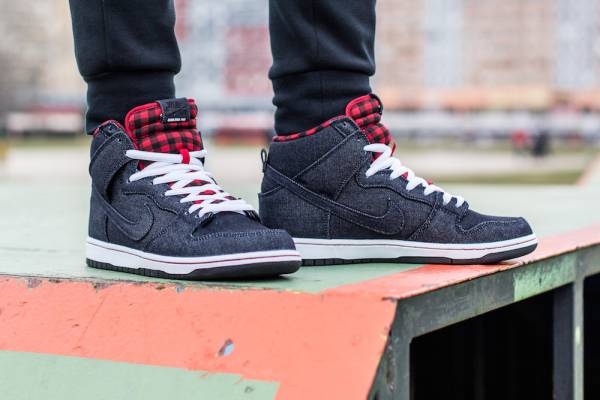 新品 Nike Dunk High Premium SB Denim26.5 SUPREME ナイキ □名
