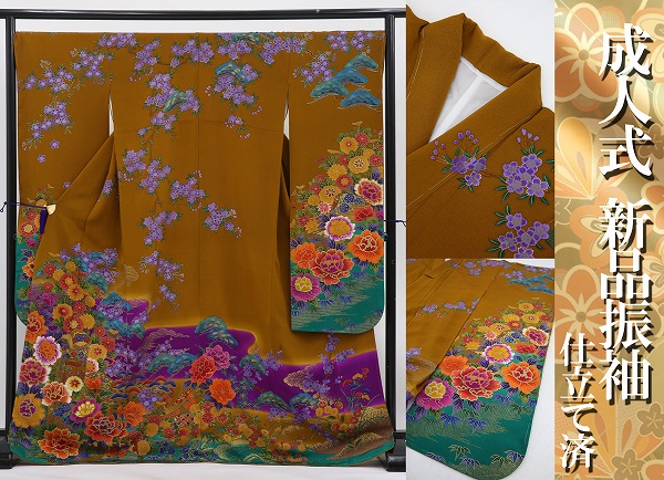 cherry★振袖市★成人式★新品振袖【正絹 仕立て済】h8835jk