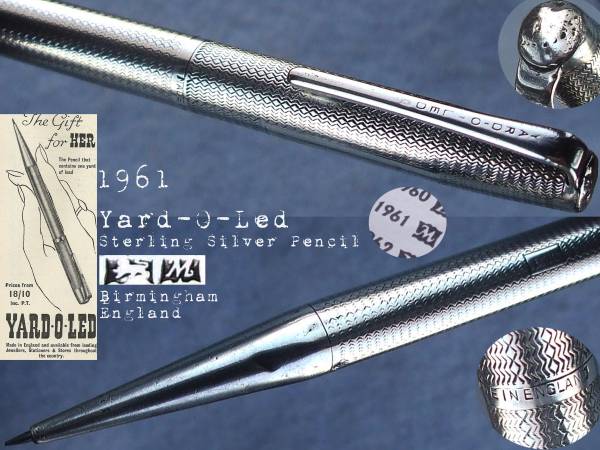 ◆純銀◆1961年製 Yard-O-Led ペンシル バーミンガム UK◆