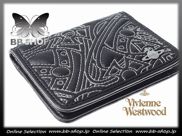 ◆8276◆ヴィヴィアンウエストウッド牛革レザーステッチ定期入れ