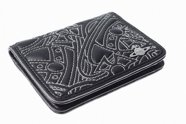 ◆8276◆ヴィヴィアンウエストウッド牛革レザーステッチ定期入れ