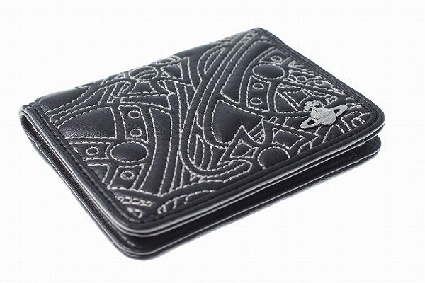 ◆8276◆ヴィヴィアンウエストウッド牛革レザーステッチ定期入れ