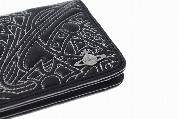 ◆8276◆ヴィヴィアンウエストウッド牛革レザーステッチ定期入れ