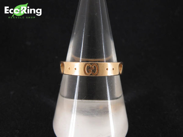 1円 グッチ アイコン アモール ハート K18PG リング HG101