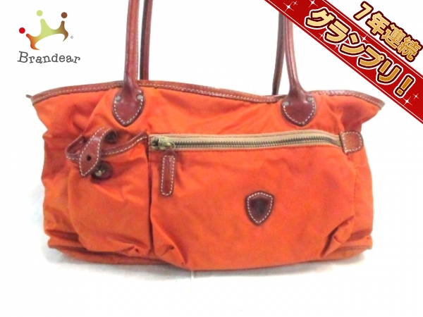 フェリージ ショルダーバッグ F00102 オレンジ×ブラウン Felisi