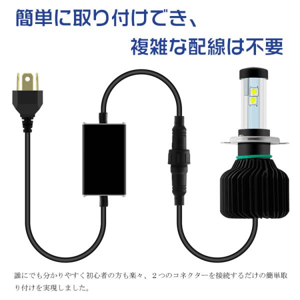 JAFIRSTバイクファンレスLED H4 H/L ZX-4 ゼファー 3800Lm 1本