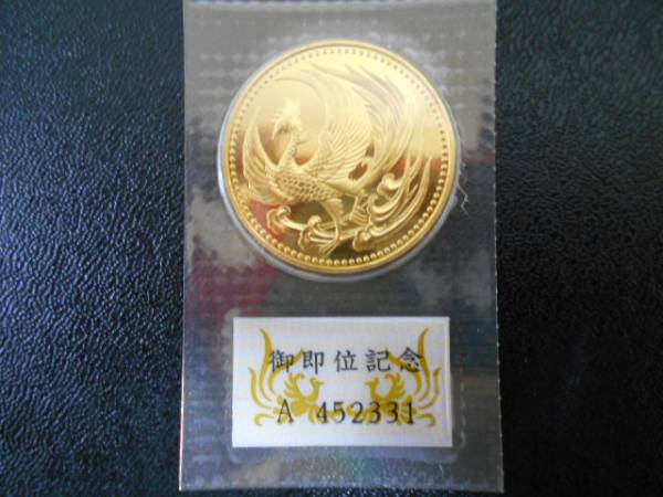 【TM】御即位　10万円　金貨　純金　平成2年　K24