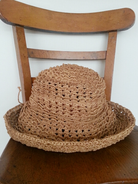 送料込フランス【SansArcidetサンアルシデ】美品ラフィア帽USED