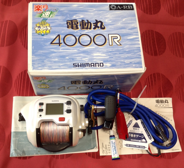 シマノ 電動リール 4000R 本体　ジャンク品 中古品】シマノ 電動丸 4000R【美品】 中古シマノ電動丸4000R美です