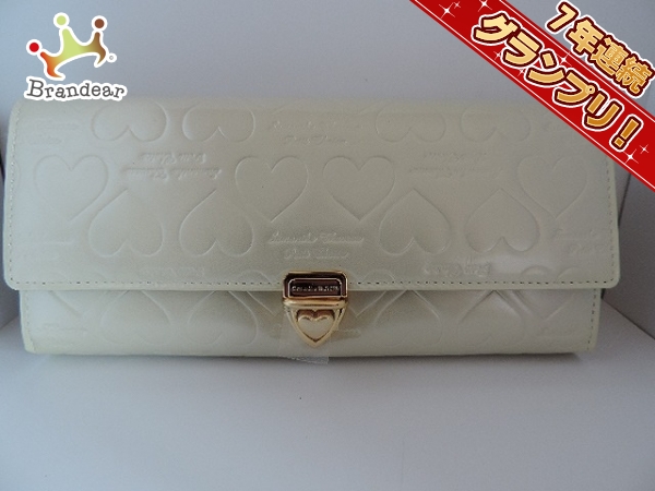 サマンサタバサプチチョイス 長財布 美品 アイボリー 合皮