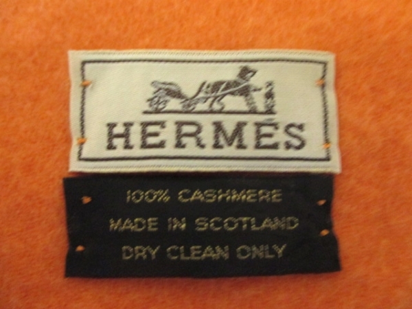 HERMES(エルメス) マフラー オレンジ カシミヤ ,ジャンル 【公式通販】