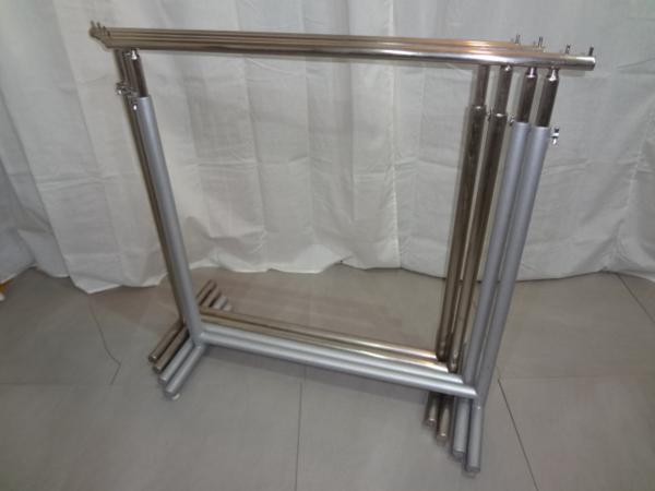 シングルハンガーラック4本セット グレー アパレル 店舗 什器