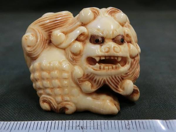 喫煙具 煙管 鹿角 Yahoo!オークション 釣り人図 彫刻 細密 提げ物 銀