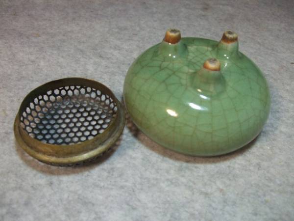 博雅堂】青磁香炉「銅製蓋・香炉」箱付・美品！ 【公式通販】