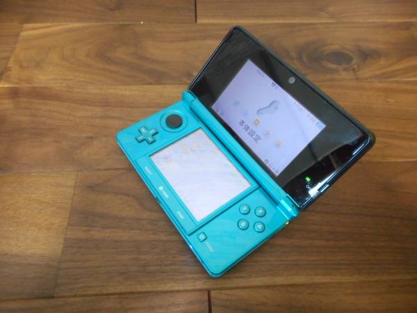 c【完動品】3DS本体アクアブルーVer9.9.0-23J NINTENDO 【公式通販】