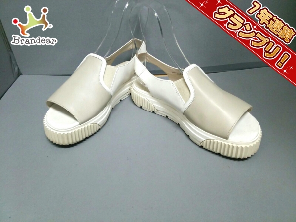 カンペール サンダル 37 レディース 白×ベージュ CAMPER