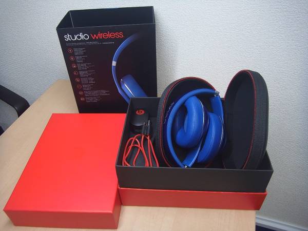 美品Beats by dr.dre Studio wireless ワイヤレスヘッドホン 青