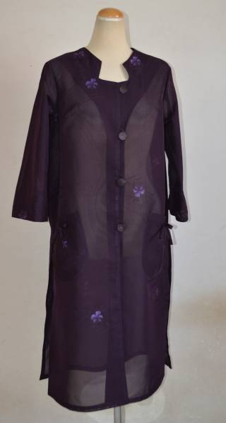 ☆着物リメイク　紗の夏コート（絹）