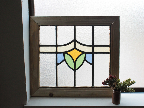 イギリスアンティーク◇ステンドグラス入窓/ドア/扉ガラス建具14