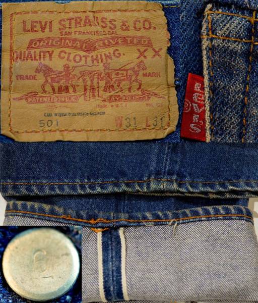f590/LEVIS50166後期ヴィンテージオリジナル極上ヒゲ！70